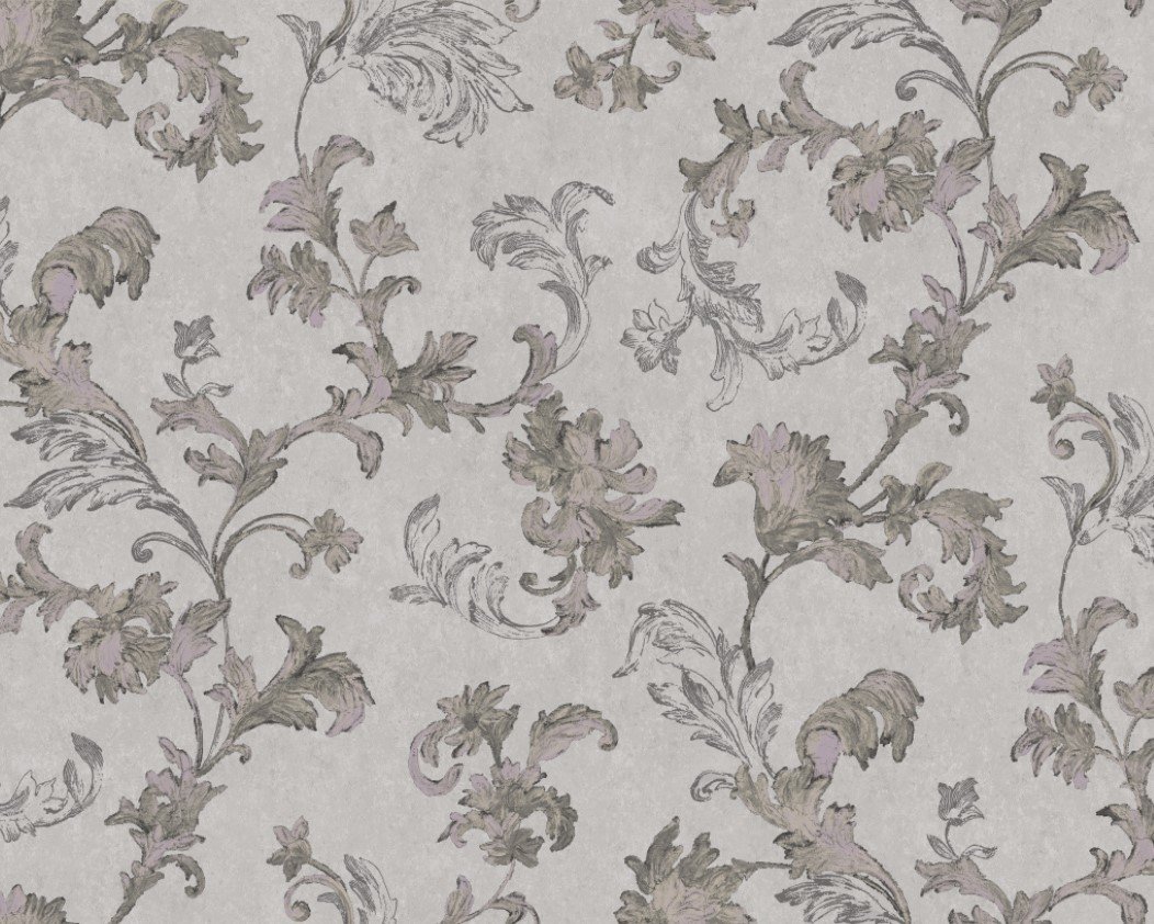 Yasham amalfi-seela S 8531-5-desenli-gri-fon (Ebatları: 106 cm, boyları 10 metredir. 1 rulosu, 10,6 m2
