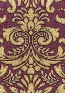 Fiorenza 9661-bordo sarı-desenli