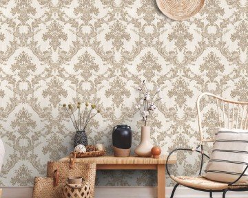 Orıent-1501-04-damask-desenli-kahverengi-(Rulo 15,60 mtk