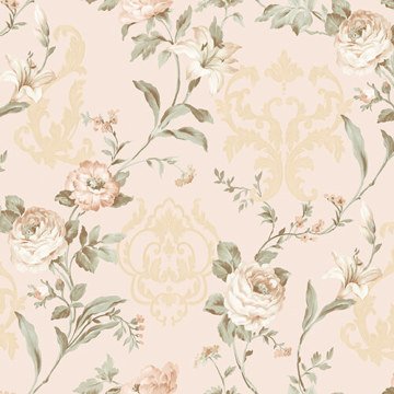 Seven-7803-1-pembe krem çiçek desenli modelli-fon-(16 m2)