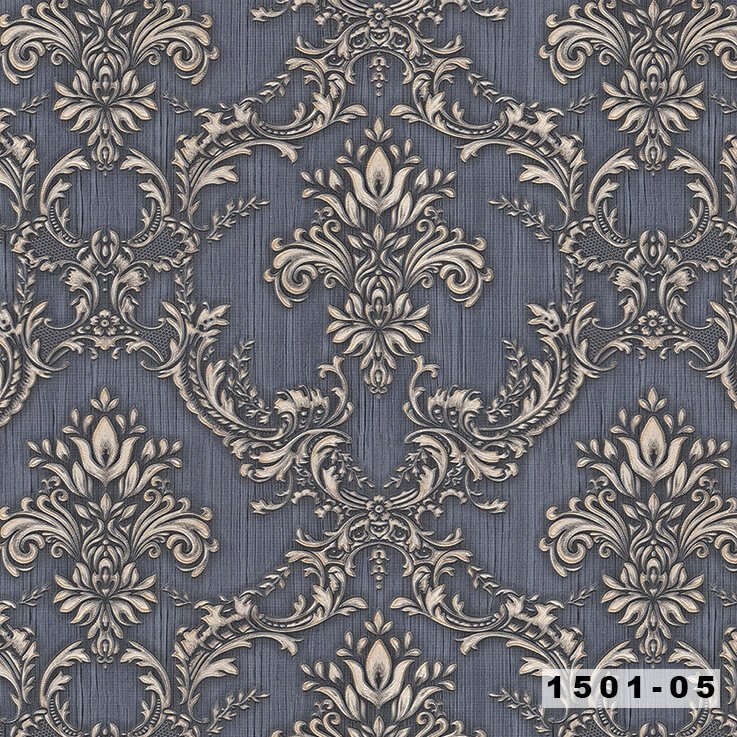 Orıent-1501-05-damask-desenli-antrasit-(Rulo 15,60 mtk