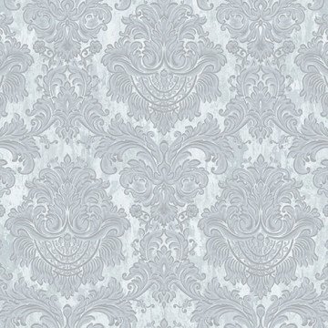 Seven mavi  7807-2-damask desenli-mavi renkli-dokulu-fon