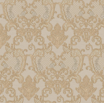 Denta-1411-4-Damask-koyu krem -desenli-simli-( 10,6 m2)-( Kargo ücretini Alıcı öder