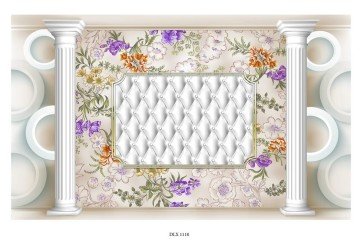Çiçek modelli poster-DLX 1118-dekor-çiçek desenli