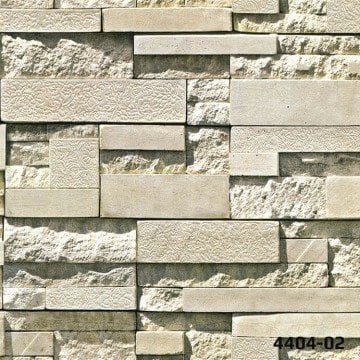 stone 4404-02-taş modelli-krem-3 boyutlu-fon-ev iş yeri-(Ebat:1,06 m X 15,60 m
