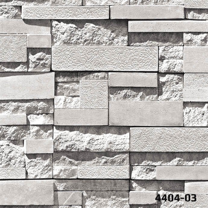 Stone 4404-03-bej-taş modelli-3 boyutlu-(Ebat :1,06 m X 15,60 m