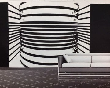 indirimli Tasarımlı duvar posterleri T3571-siyah beyaz-(Eni 3.50 x 2.80 m (7 parça hazır