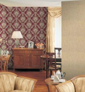italyan  Corte antica 2802-bordo-damask-desenli-silinebilir-dokulu