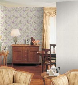Corte antica 2820-krem-yeşil-pembe-çiçekli-desenli-fon