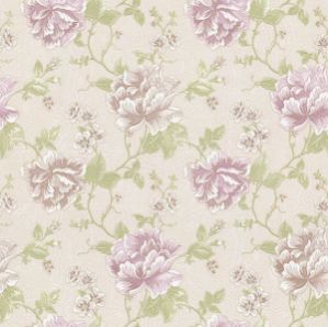 Corte antica 2820-krem-yeşil-pembe-çiçekli-desenli-fon