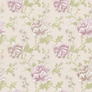 Corte antica 2820-krem-yeşil-pembe-çiçekli-desenli-fon