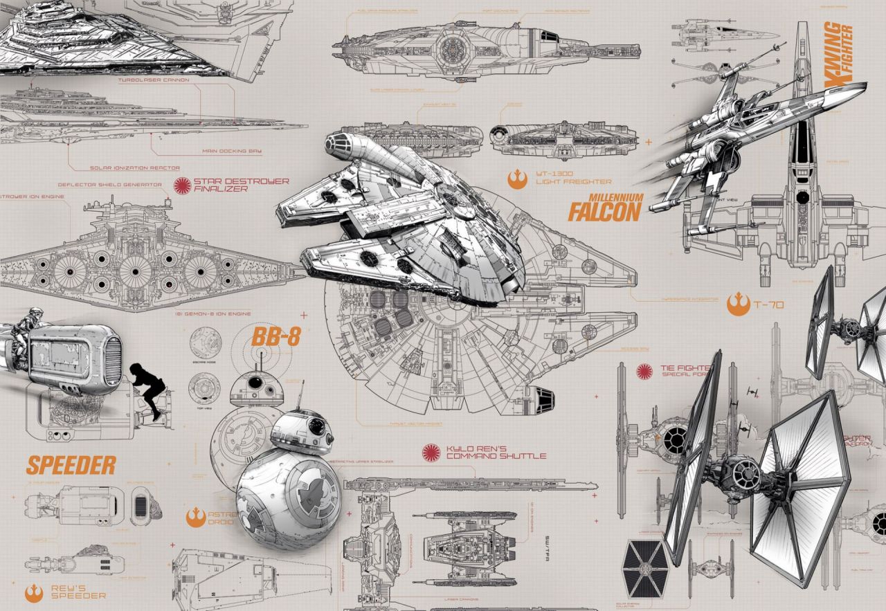 Komar 8-493 Star Wars Blueprint Çocuk posteri