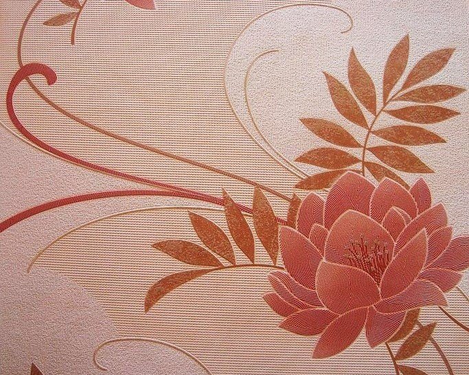 Home color Plitra-1297-28-indirimli seri sonu-gül-desenli-kahve-pembe-dokulu-kabartmalı-(5 m2)