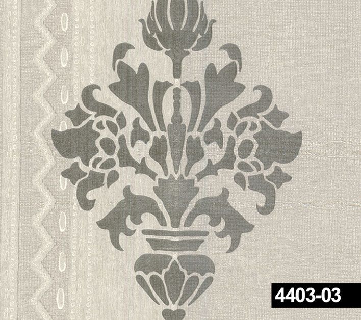 Crown 4403-03-desenli-fon-bej-dokulu