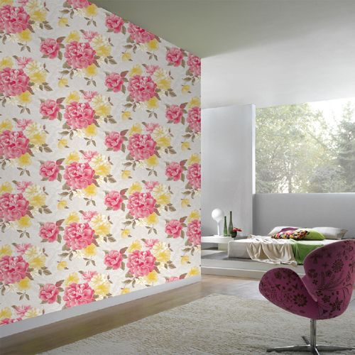Terrace 7505-2-çiçekli-desenli-fon-yatak odası