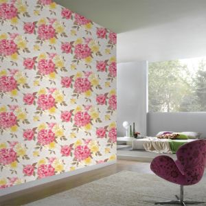 Terrace 7505-2-çiçekli-desenli-fon-yatak odası