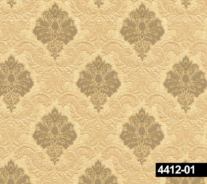 Crown 4412-01-havana-Damask-desenli-renkli-dokulu-fon