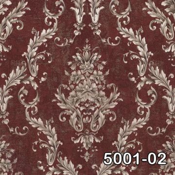 Retro 5001-02-eskitme-bej-bordo-damask-desenli-Fon-(16,2 m2)