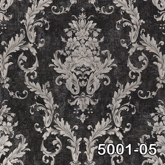 Retro 5001-05-Damask-desenli-koyu-(16,2 m2)