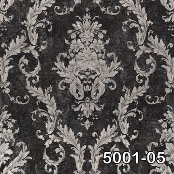 Retro 5001-05-Damask-desenli-koyu-(16,2 m2)