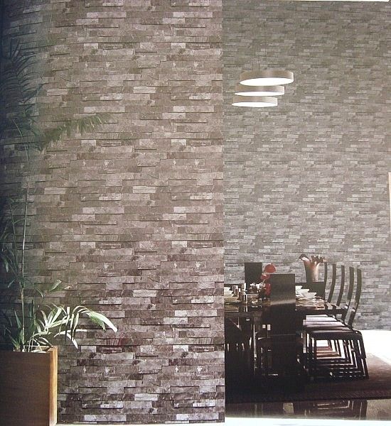 Güney Kore duvar kağıtları Elysıa 6233-2-Taş desenli-3 boyutlu-gri renkli-(Rulo Ebatı: 106 cmx 15.5 m 16 M2)