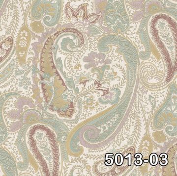 Retro 5013-03-yeşil-sarı-pembe-renkli-modern-desenli-fon-