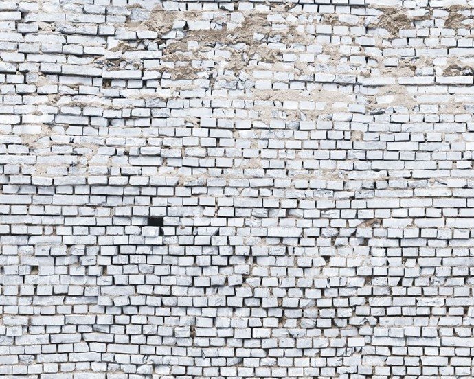 ithal-Alman posteri Komar 8-881 White Brick-taş desenli-3 boyutlu-beyaz-eski-eskitme-doğal-(Ölçüleri Eni-368 x Yükseklik 254 cm=8 parçalı