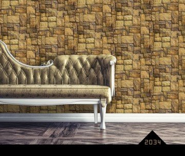 3D Single 2034-kahverengi-taş-duvar-görünümlü-derzli