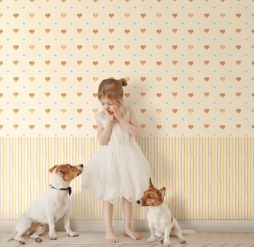 Ada-kids 8905-2-wallpaper collection açık-krem-bej-kalpli-renkli-bebek-çocuk-odası