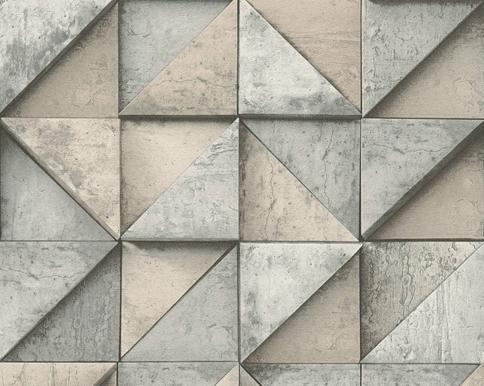 Alman-As Creation-living walls-Danıel hechter duvar kağıdı 30650-1-3 boyutlu-modelli-kare-(Rulo:5 m2 kaplar