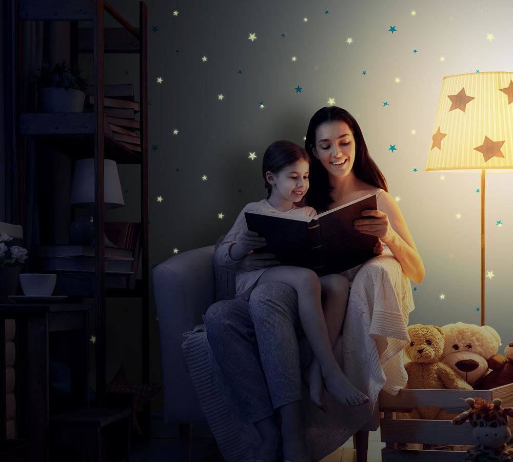 Ada kids 8913-2-yıldız-beyaz yeşil renkli-çocuk-kız-erkek-parlar-yanan-gece yanar