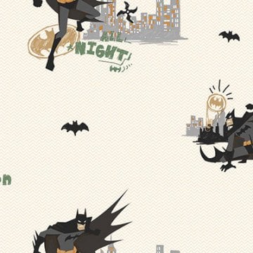 Ada kids  8918-2-Açık bej-siyah-Batman-kız-erkek-çocuk-odası