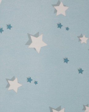 Golden kids 1950-mavi yıldızlı beyaz-bebek-çocuk-(Rulo Ebatı: 10,05 x 0,53 m  5 M2