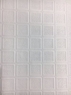 pıcasso 7002 boyanabilir beyaz-kare-3 boyutlu-tavan-duvar-kabartmalı-Non woven tabanlı-(Rulo Ebatı. 25x 1,06 m 26,5 M2. 1 rulo 25 mtr