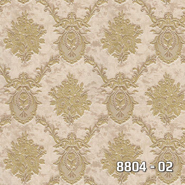 Royal Port 8804-02-desenli-altın-krem-dokulu-işlemeli