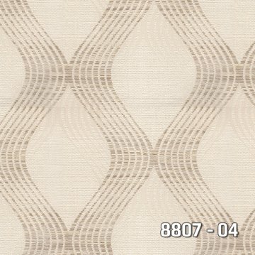 Royal Port 8807-04-geometrik-kahve-desenli-renkli-silinebilir