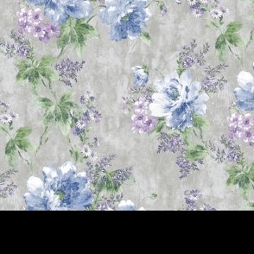 indigo 4708-3-Non woven tabanlı-çiçek-yaprak-desenli-mavi-fon