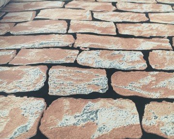 Berceste 51333 Yeni taş görünümlü-kiremit renkli-siyah derz-kabartmalı-fon