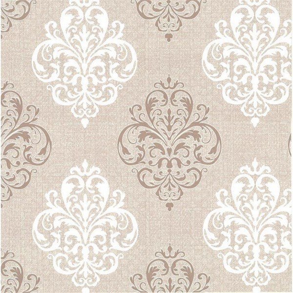 Flamingo-17223-Damask-modeli-kahve-desenli-fon