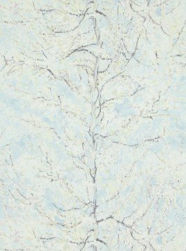En şık modeller İthal Bn Hollanda-Van Gogh duvar kağıdı 1716-mavi-uçuk sarı-ağaç-dallı-modelli-dokulu-dallı-fon-toptancısından