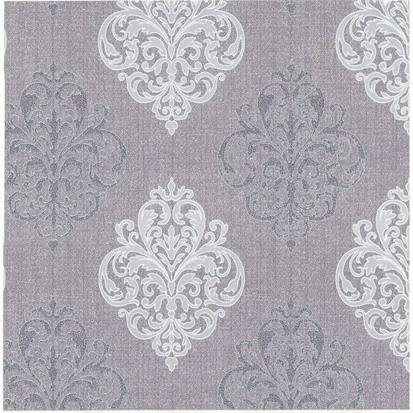 Flamingo-17212-Damask modeli-füme-desenli-dokulu-fon