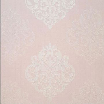 Flamingo-17241-Damask modeli-pembe-desenli-fon
