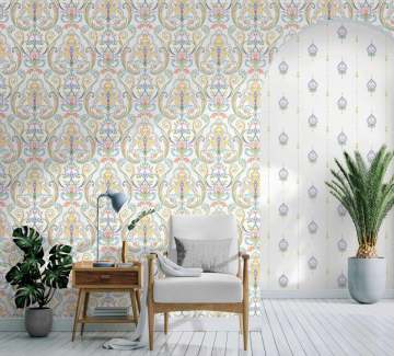 Tropicano 9901-3-desenli-çok renkli-rengarenk-damask-modelli-fon