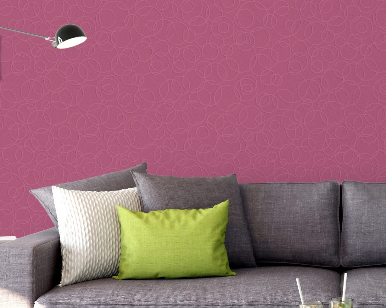 Pıcasso-742093-Yuvarlak halkalı boyanabilir-Kabartmalı-beyaz