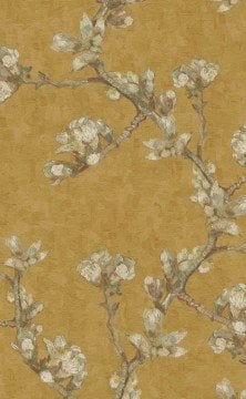 İthal-Hollanda-Van Gogh duvar kağıdı 220014-Eskitme-koyu bej-Ağaç desenli-dokulu-doğal Yüksek kalitede-. Non woven tabanlı-Rulo Ebatı: 10,05 x 0,53 m