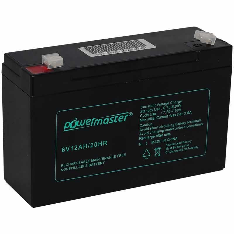Akü 6 Volt 12 Amper Powermaster/Orbus/Atex (150x50x94 mm)