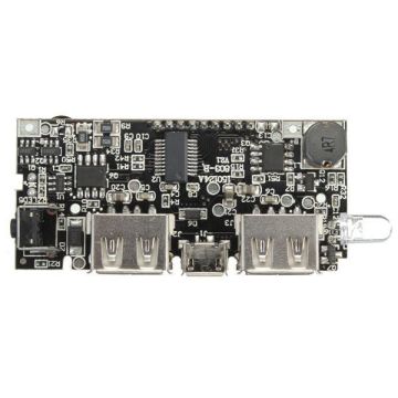 Çift USB Çıkışlı PowerBank Şarj Modülü  (2.1A ve 1A Çıkışlı) Ekranlı