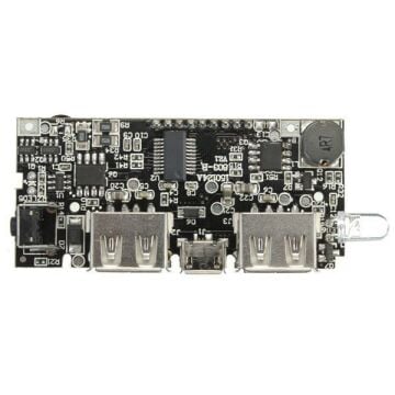 Çift USB Çıkışlı PowerBank Şarj Modülü  (2.1A ve 1A Çıkışlı) Ekranlı