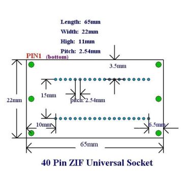 40 Pin Zif Soket Kilitli - 3m Marka