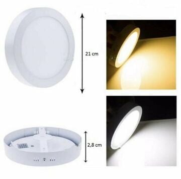 CATA 24W BEYAZ S.Ü.YUVARLAK LED PANEL ARMATÜR